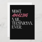 De meest fantastische Nail Technicier ooit Bedankkaart (Voorkant / Achterkant)