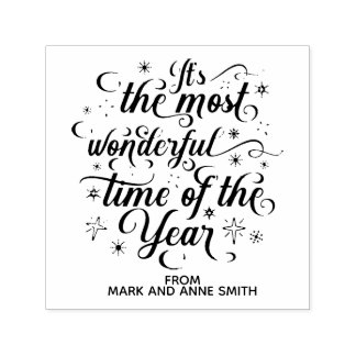 De meest fantastische tijd van de kerstfamilie van zelfinktende stempel