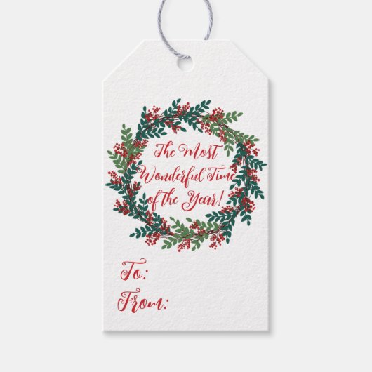 De meest fantastische tijd van de kerstnamen van h cadeaulabel (Voorkant)