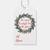 De meest fantastische tijd van de kerstnamen van h cadeaulabel (Achterkant)