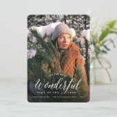 De meest fantastische tijd van de moderne foto van feestdagenkaart (Staand voorkant)