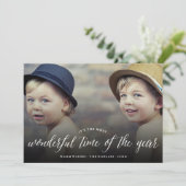 De meest fantastische tijd van de moderne foto van feestdagenkaart (Staand voorkant)