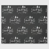 De meest fantastische tijd van het Jaar is zwart w Cadeaupapier (Vlak)