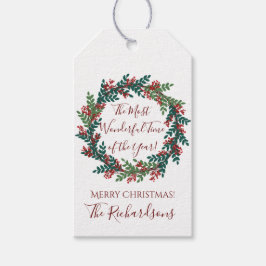 De meest fantastische tijd van het jaar kerstmis cadeaulabel