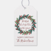 De meest fantastische tijd van het jaar kerstmis cadeaulabel (Achterkant)