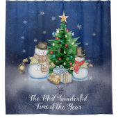 De meest fantastische tijd van het Jaar sneeuwmann Douchegordijn (Voorkant)