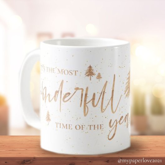 De meest fantastische tijd van het jaar van de gou koffiemok