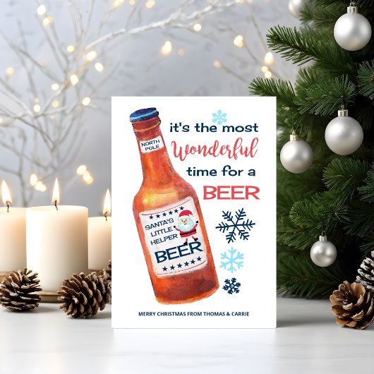 De meest fantastische tijd voor een prettige kerst feestdagenkaart