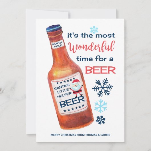 De meest fantastische tijd voor een prettige kerst feestdagenkaart (Voorkant)