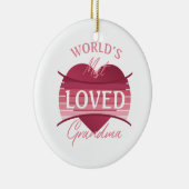 De meest geliefde grootmoeder ter wereld keramisch ornament (Rechts)