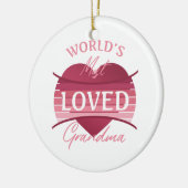 De meest geliefde grootmoeder ter wereld keramisch ornament (Links)