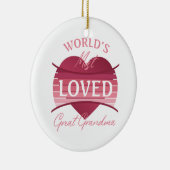De meest geliefde grootmoeder ter wereld keramisch ornament (Rechts)