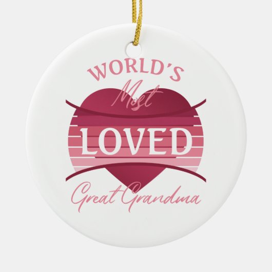 De meest geliefde grootmoeder ter wereld keramisch ornament (Voorkant)