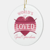 De meest geliefde grootmoeder ter wereld keramisch ornament (Links)