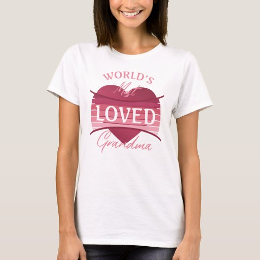 De meest geliefde grootmoeder ter wereld t-shirt (Voorkant)