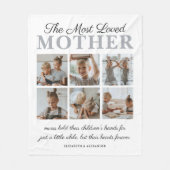 De meest geliefde moederfoto vlootsbank fleece deken (Voorkant)