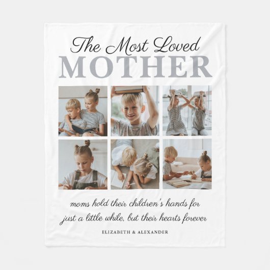 De meest geliefde moederfoto vlootsbank fleece deken (Voorkant)