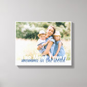 De meest geliefde Momma in de Wereld Foto Wrapped Canvas Afdruk (Voorkant)