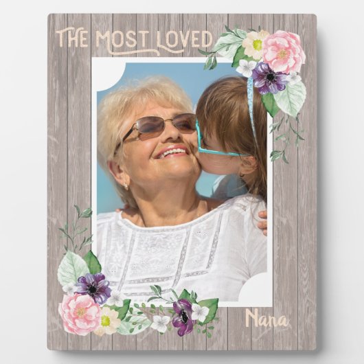 De meest geliefde Nana - de Rustische Waterverf Fl Fotoplaat (Voorkant)
