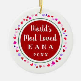 De meest geliefde Nana, Mimi of elke kerstcadeau Keramisch Ornament