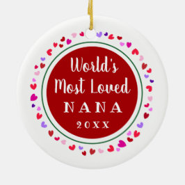De meest geliefde Nana, Mimi of elke kerstcadeau Keramisch Ornament
