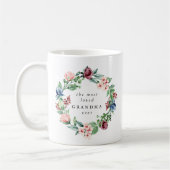 De Meest Geliefde Oma Ooit Bloemenkrans Koffiemok (Links)