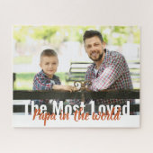 De meest geliefde Papa ter wereld Persoonlijke fot Legpuzzel (Horizontaal)