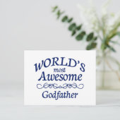 De meest Geweldige godfather ter wereld Briefkaart (Staand voorkant)