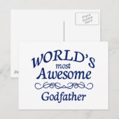 De meest Geweldige godfather ter wereld Briefkaart (Voorkant / Achterkant)