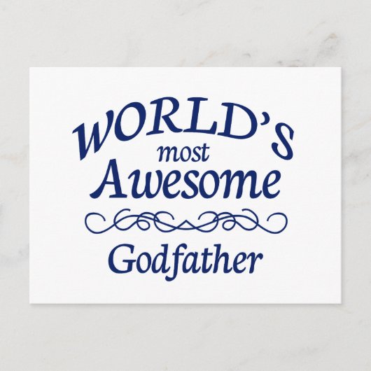 De meest Geweldige godfather ter wereld Briefkaart (Voorkant)