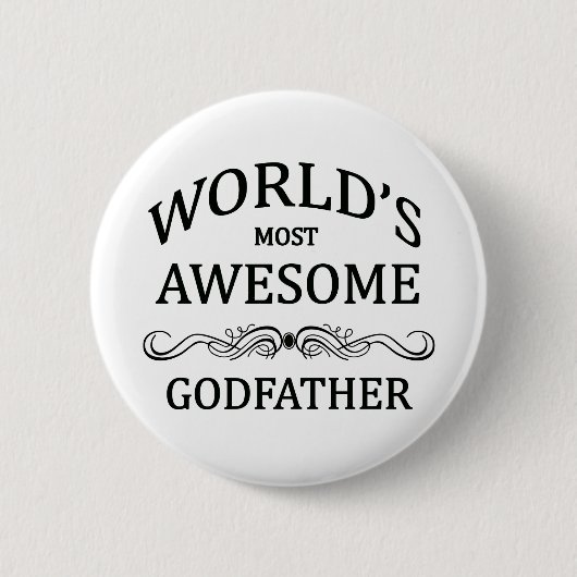 De meest Geweldige godfather ter wereld Ronde Button 5,7 Cm (Voorkant)