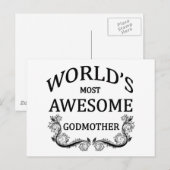 De meest Geweldige godmoeder ter wereld Briefkaart (Voorkant / Achterkant)