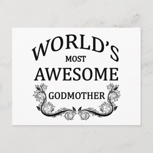 De meest Geweldige godmoeder ter wereld Briefkaart (Voorkant)