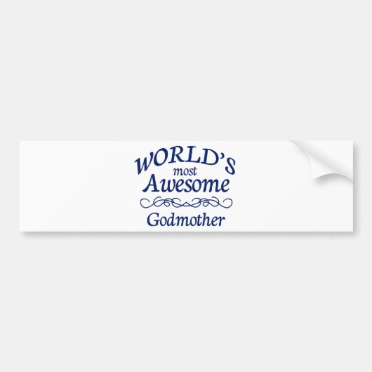 De meest Geweldige godmoeder ter wereld Bumpersticker (Voorkant)