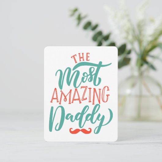 De meest geweldige papa feestdagenkaart (Staand voorkant)