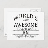 De meest Geweldige RN ter wereld Briefkaart (Voorkant / Achterkant)