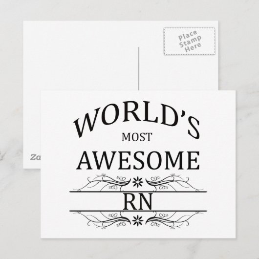 De meest Geweldige RN ter wereld Briefkaart (Voorkant / Achterkant)