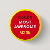 De meest Geweldige werelden - ACTOR (beste) Ronde Button 3,2 Cm (Voorkant)