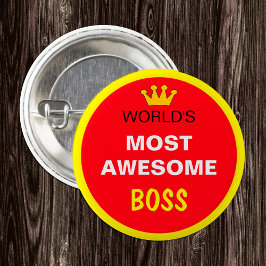 De meest Geweldige werelden - BOSS (beste) Ronde Button 3,2 Cm