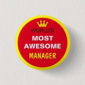 De meest Geweldige werelden - MANAGER (beste) Ronde Button 3,2 Cm (Voorkant)