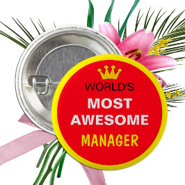 De meest Geweldige werelden - MANAGER (beste) Ronde Button 3,2 Cm