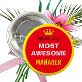 De meest Geweldige werelden - MANAGER (beste) Ronde Button 3,2 Cm