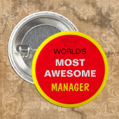 De meest Geweldige werelden - MANAGER (beste) Ronde Button 5,7 Cm