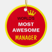De meest Geweldige werelden - MANAGER / de beste Keramisch Ornament (Voorkant)