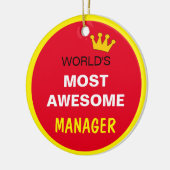 De meest Geweldige werelden - MANAGER / de beste Keramisch Ornament (Links)