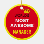 De meest Geweldige werelden - MANAGER / de beste Keramisch Ornament (Achterkant)