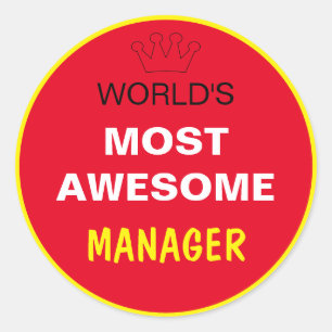 De meest Geweldige werelden - MANAGER / de beste Ronde Sticker