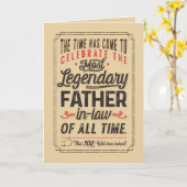 De meest legendarische schoonvader aller tijden kaart (Gele Bloem)