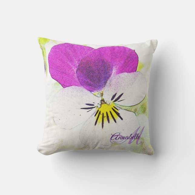 De meest nuttige ventilator - Viola-monogram Kussen (Voorkant)