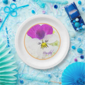 De meest nuttige ventilator - Viola-monogram Papieren Bordje (Feest)